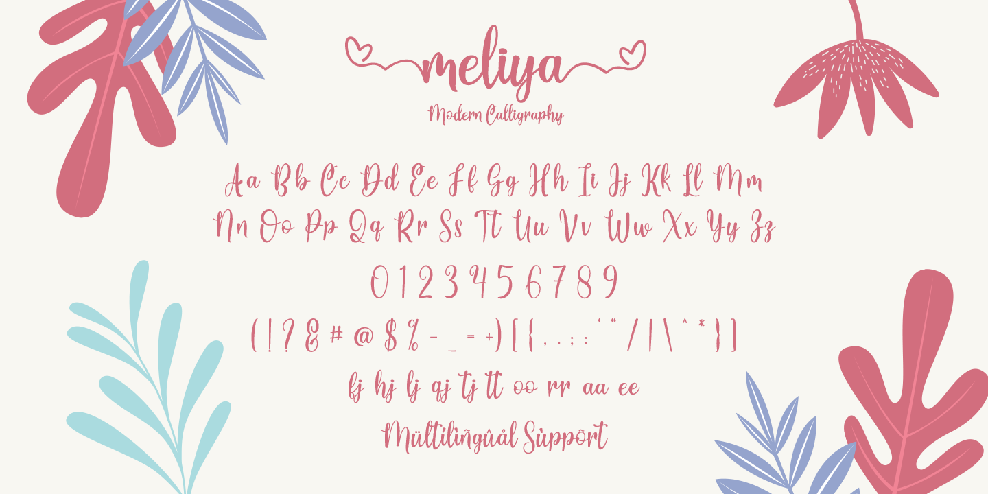 Example font Meliya #6